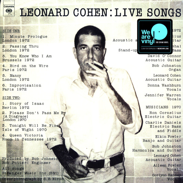 LEONARD COHEN - LIVE SONGS